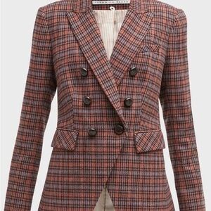 Veronica Beard Miller Dickey Blazer Jacket Rusty Mauve Tweed